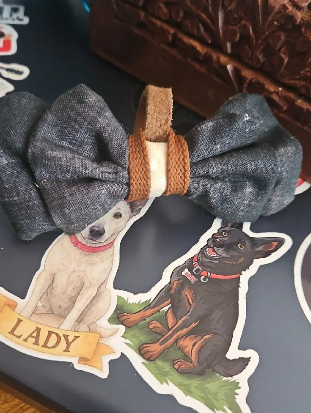 Handmade Dog Collar Bow Tie Collar Accent NEW Gifted